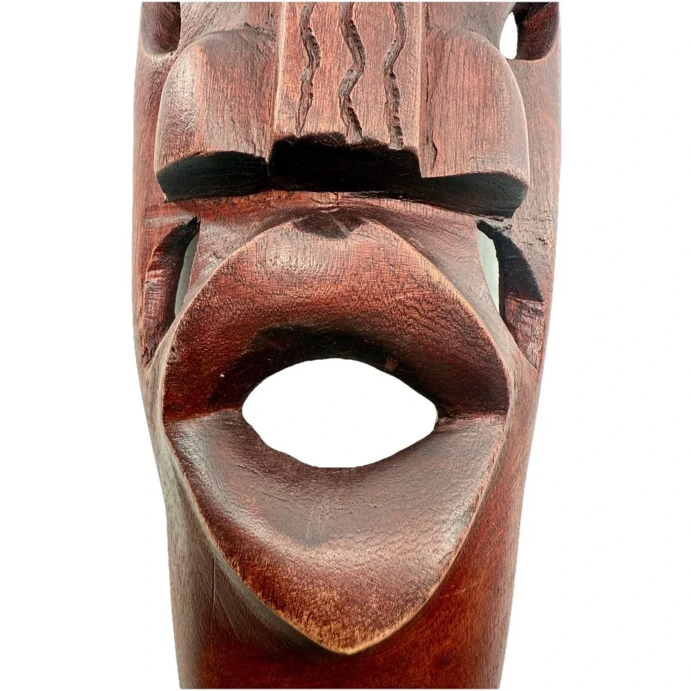 Hand‎ Carved Wood Tiki Wall Mask 21